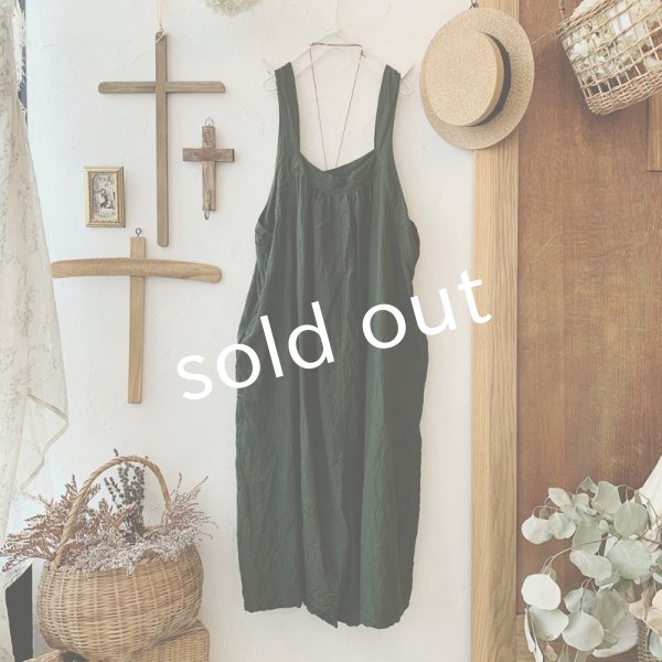 画像5: mifumi/pomサロペット・カーキグリーン (5)