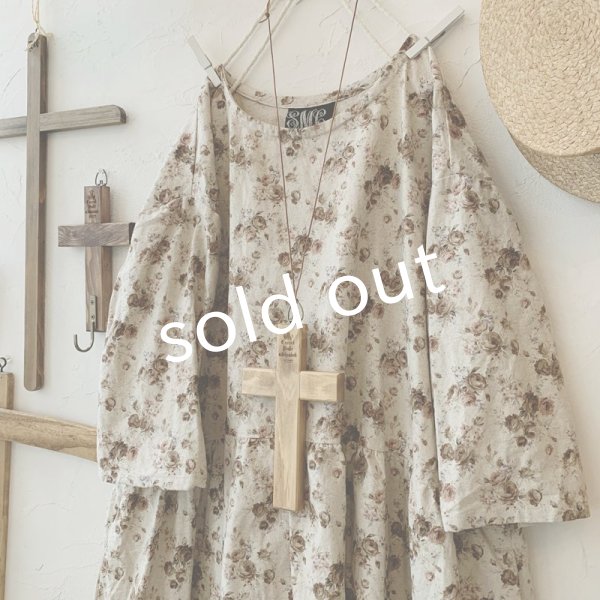 画像2: mifumi/hibinoワンピース・ブラウンブーケ (2)