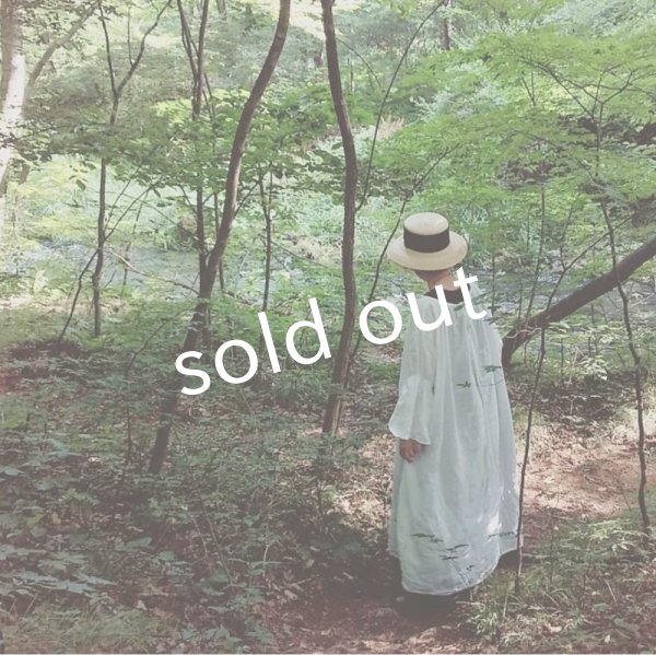 画像8: mifumi/アトリエ刺繍 森のオーバーワンピース・黒 (8)