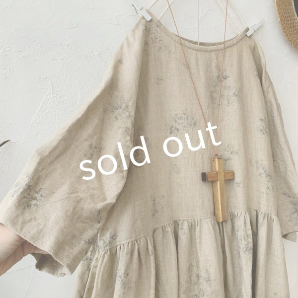 画像4: mifumi/hibinoワンピース・シャビー黒花 (4)