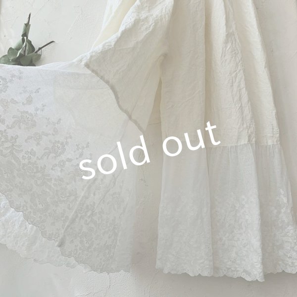 画像2: mifumi／木綿糸のチュールとリネンのぺちぱんつ・C (2)