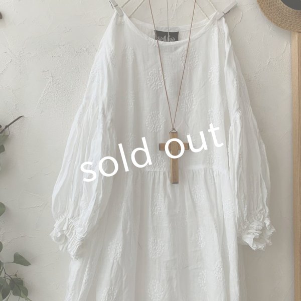 画像3: mifumi／ドロップショルダーボリュームpuffワンピース・森のぼーるオフ (3)