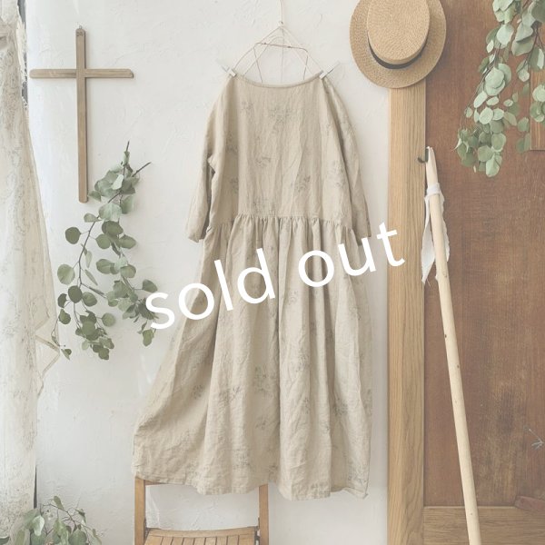 画像6: mifumi/hibinoワンピース・シャビー黒花 (6)