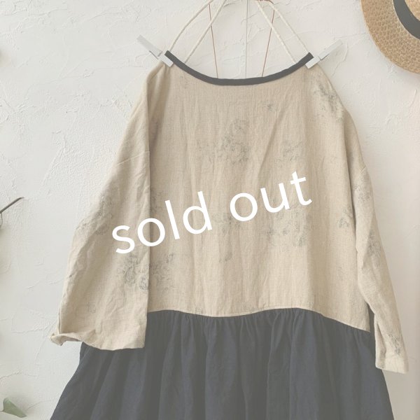 画像7: mifumi／hibinoワンピース・シャビー黒花×黒スカート (7)