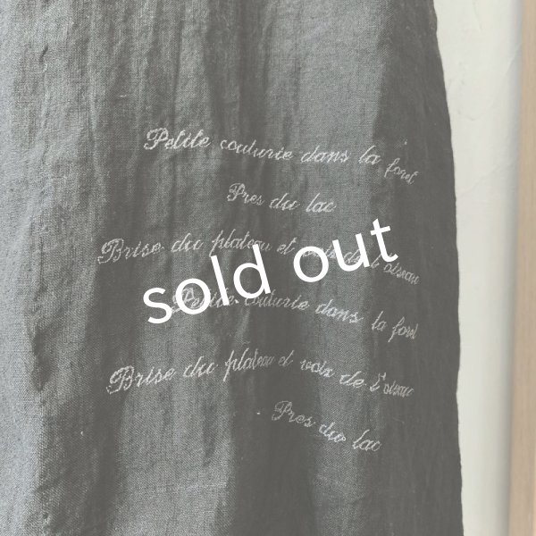 画像3: mifumi/アトリエ刺繍 森のオーバーワンピース・黒 (3)