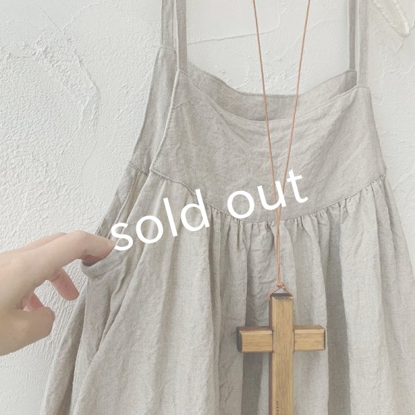 画像2: mifumi／ローラキャミエプロン・生成り (2)