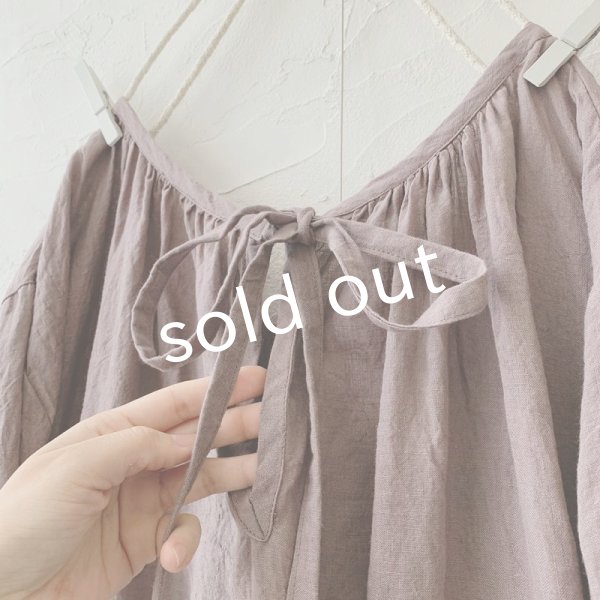 画像8: mifumi/アトリエ刺繍 森のオーバーワンピース・ライラック (8)