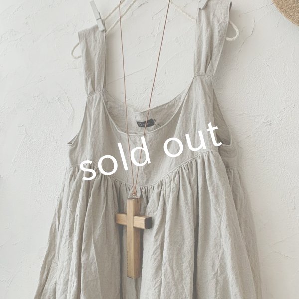 画像2: mifumi／コケットキャミワンピース・生成り (2)