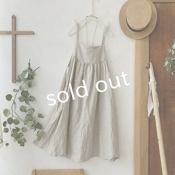 画像4: mifumi／ローラキャミエプロン・生成り (4)