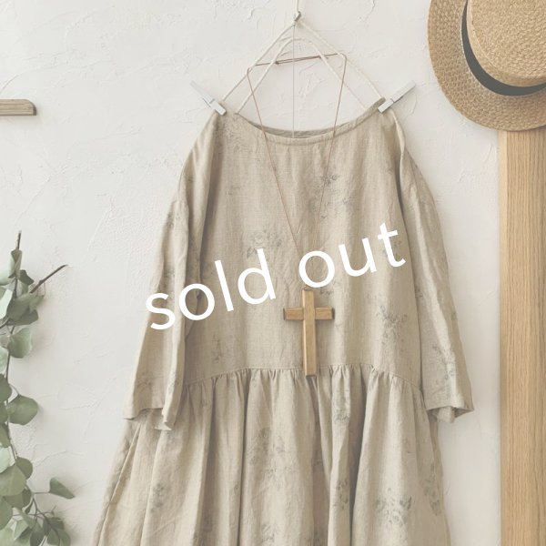 画像2: mifumi/hibinoワンピース・シャビー黒花 (2)