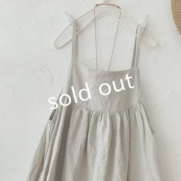 画像5: mifumi／ローラキャミエプロン・生成り (5)