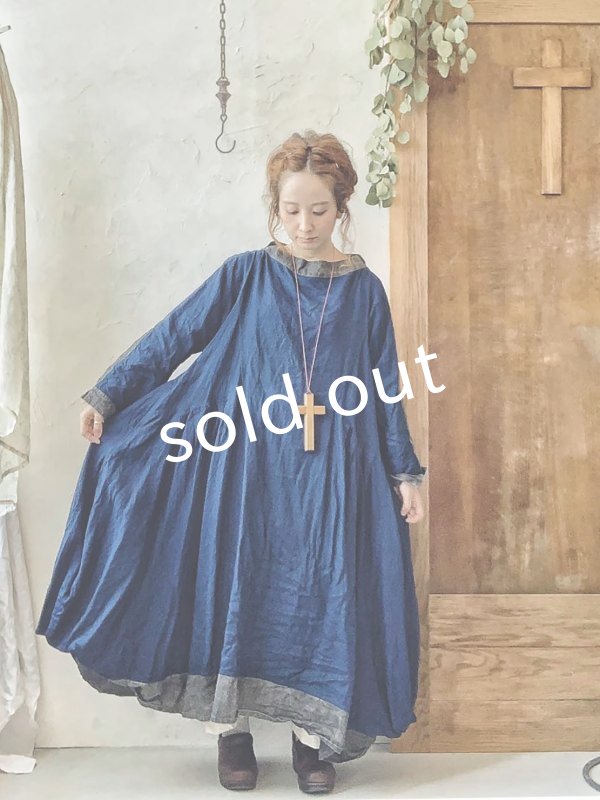 画像11: HALLELUJAH/1980's 羊飼いのローブ バイカラー・インディゴ (11)