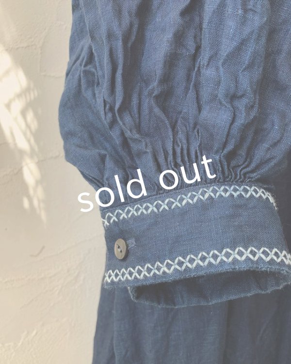 画像6: HALLELUJAH／1800's 羊飼いのローブ ハンドステッチ・インディゴ (6)