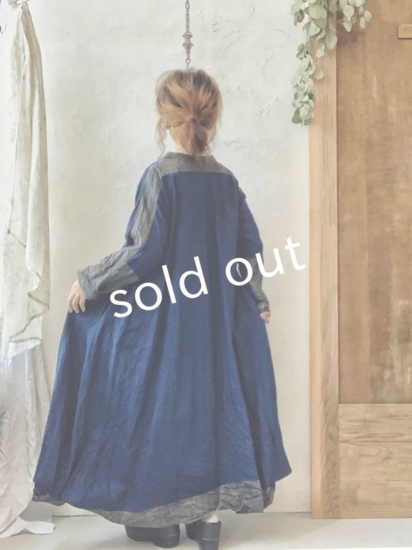 画像13: HALLELUJAH/1980's 羊飼いのローブ バイカラー・インディゴ (13)