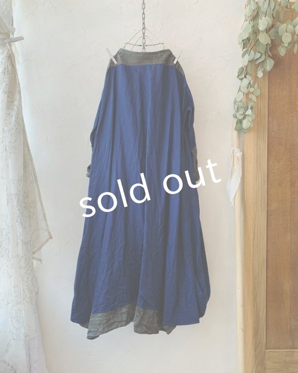 画像9: HALLELUJAH/1980's 羊飼いのローブ バイカラー・インディゴ (9)