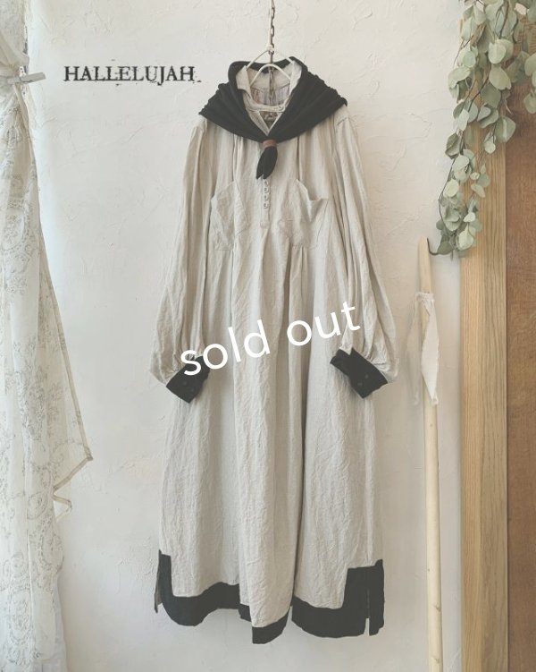 画像1: HALLELUJAH／ノマドドレス バイカラー・フラックス (1)