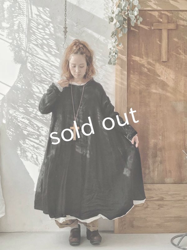 画像13: HALLELUJAH／羊飼いのローブ ガーゼ・ブラック (13)