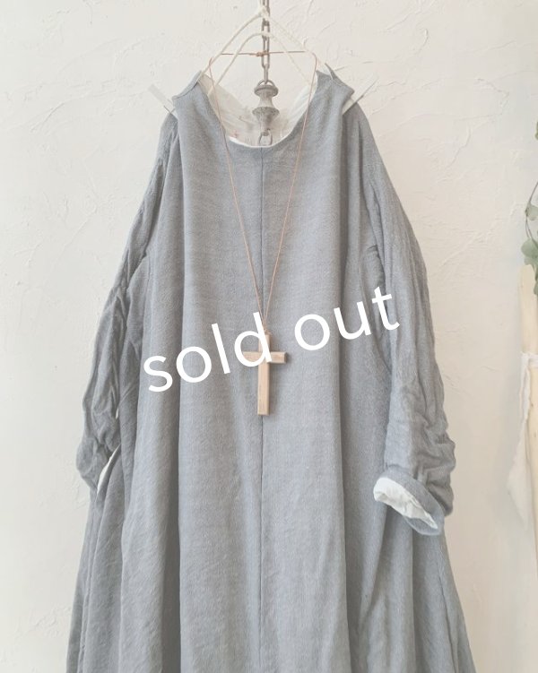 画像4: HALLELUJAH／羊飼いのローブ ガーゼ・グレー (4)