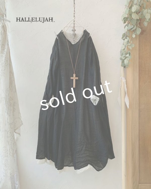 画像3: HALLELUJAH／羊飼いのローブ ガーゼ・ブラック (3)