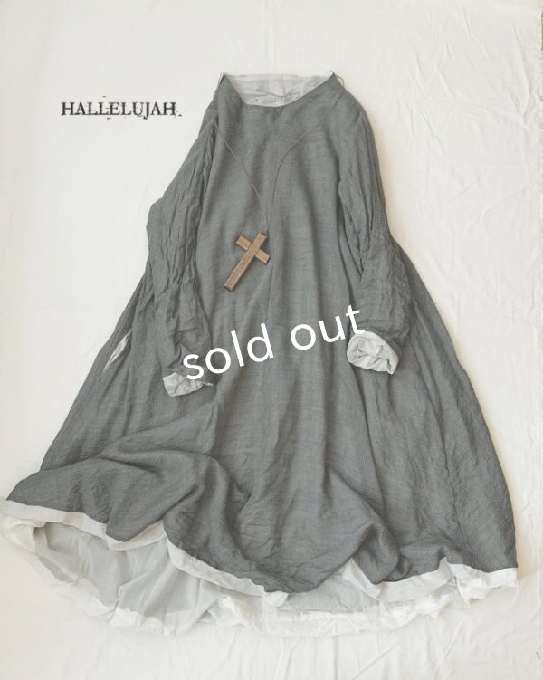 画像1: HALLELUJAH／羊飼いのローブ ガーゼ・グレー (1)