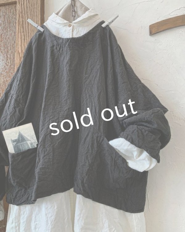 画像3: MARCHE' DE SOEUR／後ろりぼんショートプルオーバー・黒 (3)