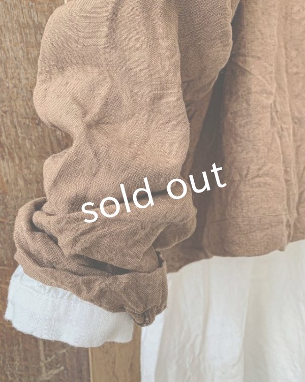 画像6: MARCHE' DE SOEUR／後ろりぼんショートプルオーバー・柿渋染め (6)