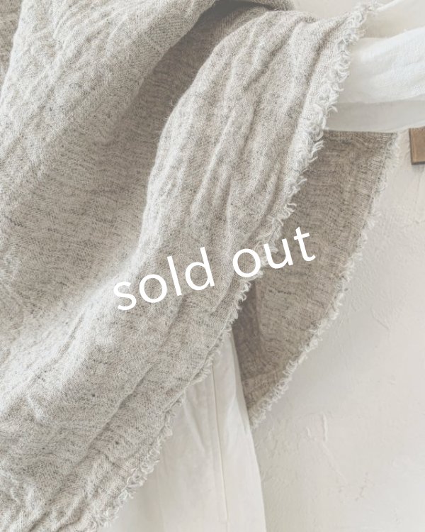 画像5: MARCHE' DE SOEUR／ウールリネンのポンチョ・杢ナチュラル (5)