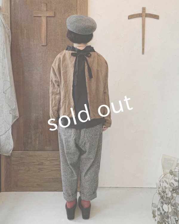 画像9: MARCHE' DE SOEUR／後ろりぼんショートプルオーバー・柿渋染め (9)