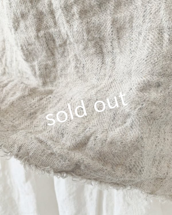 画像6: MARCHE' DE SOEUR／ウールリネンのポンチョ・杢ナチュラル (6)