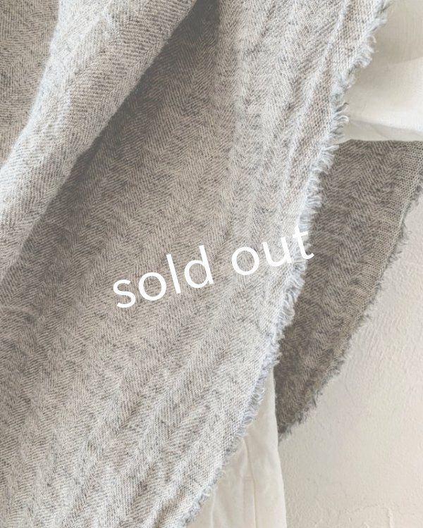 画像6: MARCHE' DE SOEUR／ウールリネンのポンチョ・杢グレー (6)
