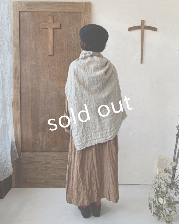 画像11: MARCHE' DE SOEUR／ウールリネンのポンチョ・杢ナチュラル (11)