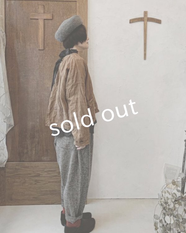 画像8: MARCHE' DE SOEUR／後ろりぼんショートプルオーバー・柿渋染め (8)