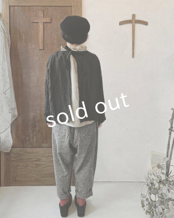 画像8: MARCHE' DE SOEUR／後ろりぼんショートプルオーバー・黒 (8)