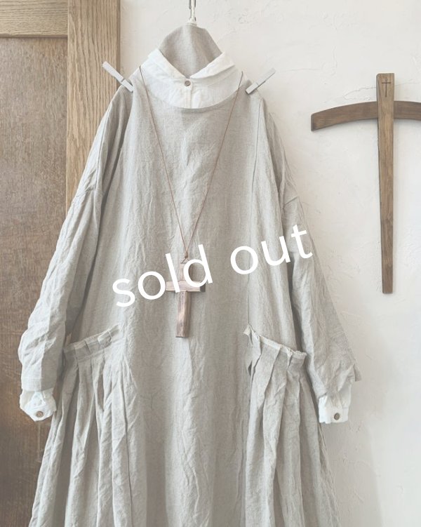 画像2: MARCHE' DE SOEUR／サイドタックワンピース・ハードマンズリネン (2)