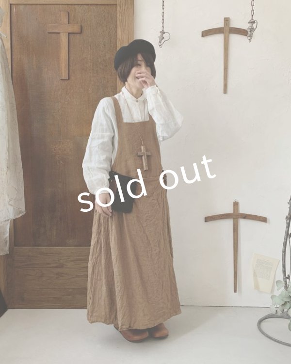 画像11: MARCHE' DE SOEUR／種蒔のエプロン・柿渋染め (11)