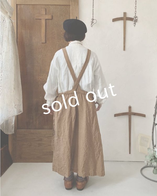 画像12: MARCHE' DE SOEUR／種蒔のエプロン・柿渋染め (12)