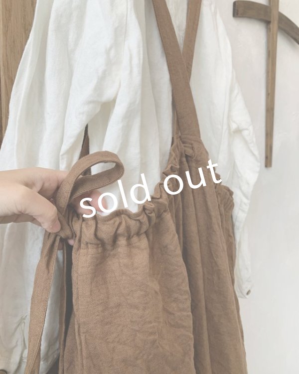 画像9: MARCHE' DE SOEUR／種蒔のエプロン・柿渋染め (9)