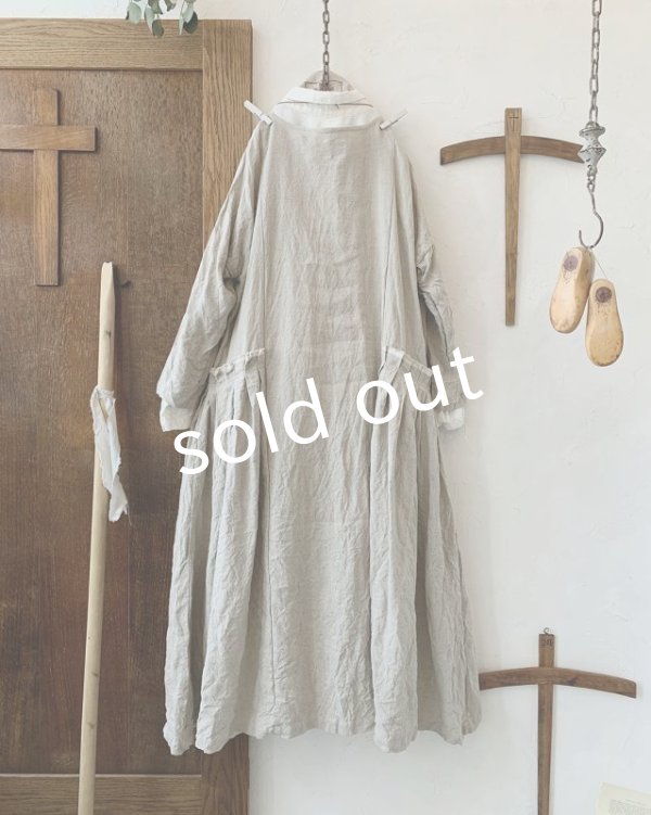 画像8: MARCHE' DE SOEUR／サイドタックワンピース・ハードマンズリネン (8)