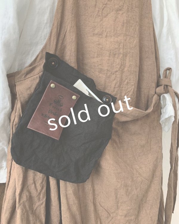 画像3: MARCHE' DE SOEUR／種蒔のエプロン・柿渋染め (3)