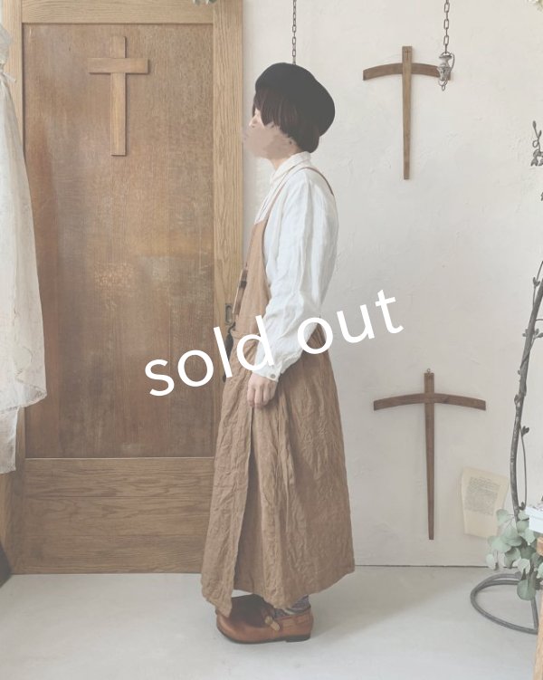 画像13: MARCHE' DE SOEUR／種蒔のエプロン・柿渋染め (13)