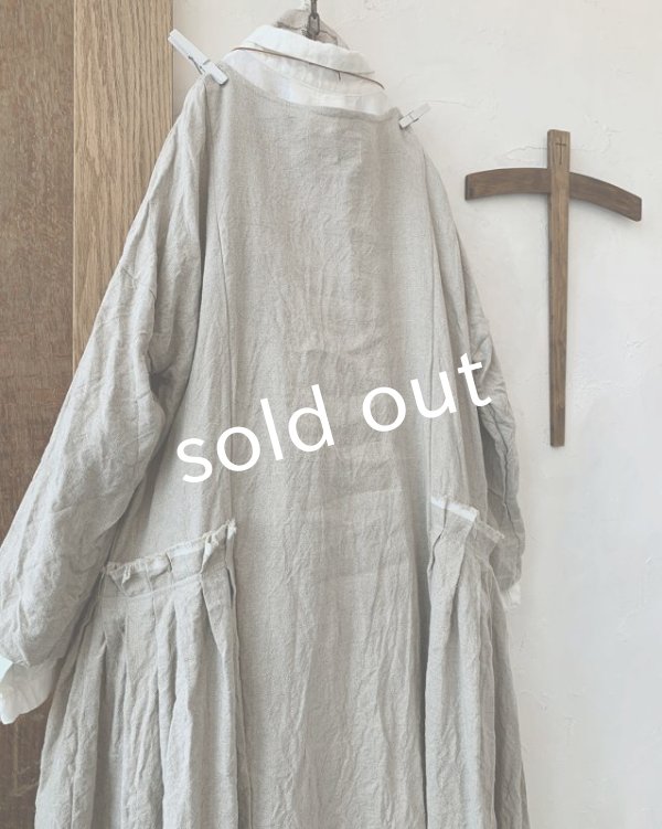 画像9: MARCHE' DE SOEUR／サイドタックワンピース・ハードマンズリネン (9)