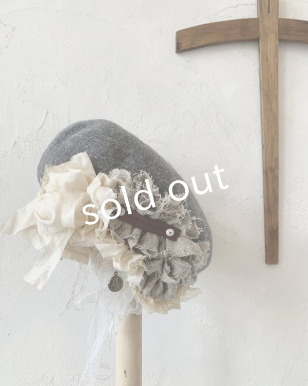 画像4: pollenbienco／アンティークレースのベレー・C (4)