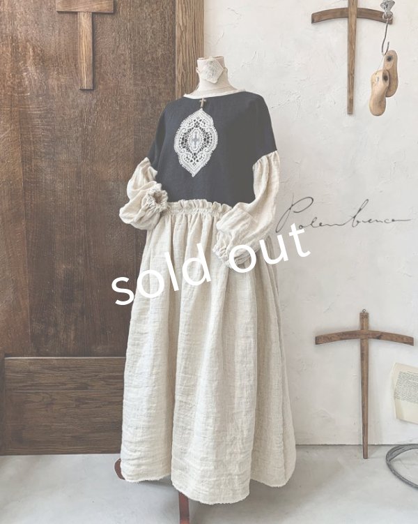 画像2: MARCHE' DE SOEUR／ブルターニュの少女のドレス・black (2)