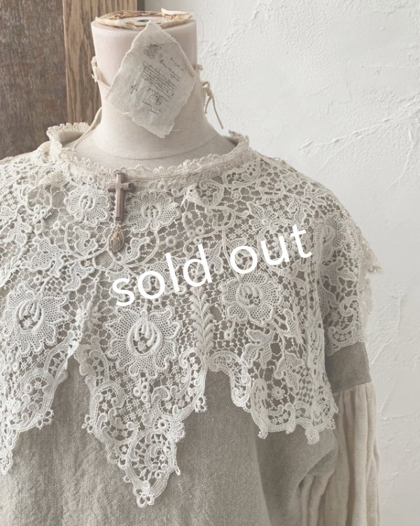 画像7: pollenbienco／ブルターニュの少女のレースケープドレス (7)