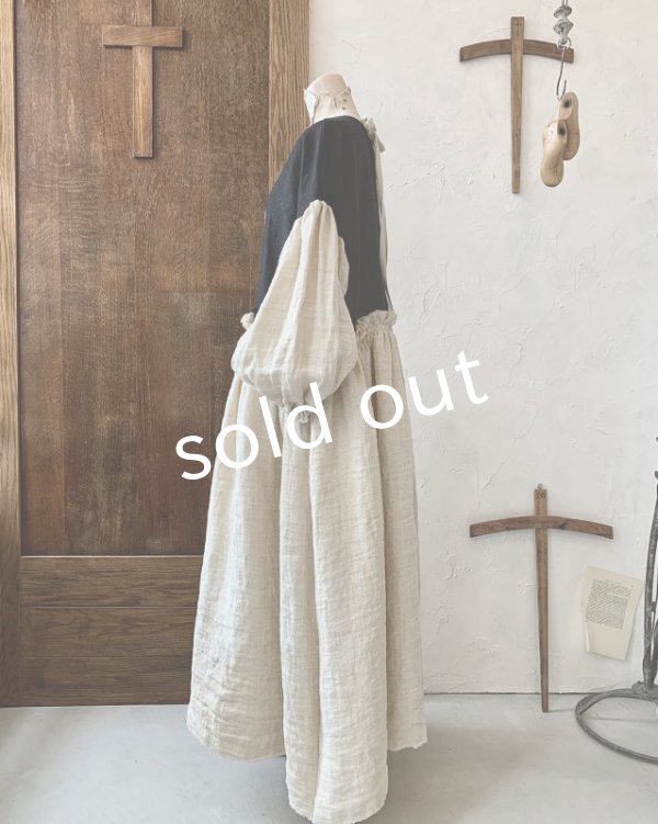 画像4: MARCHE' DE SOEUR／ブルターニュの少女のドレス・black (4)