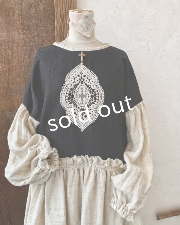 画像3: MARCHE' DE SOEUR／ブルターニュの少女のドレス・black (3)