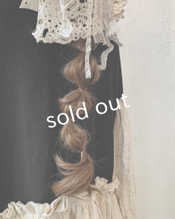 画像9: pollenbienco／アンティークレースとプリザーブドのウィッグバレッタ・A (9)