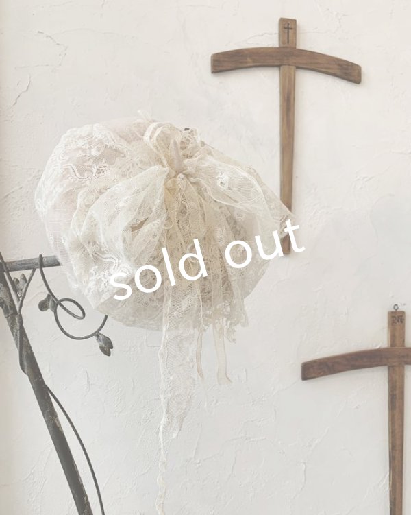 画像3: pollenbienco／アンティークレースのベレー・ベージュ (3)