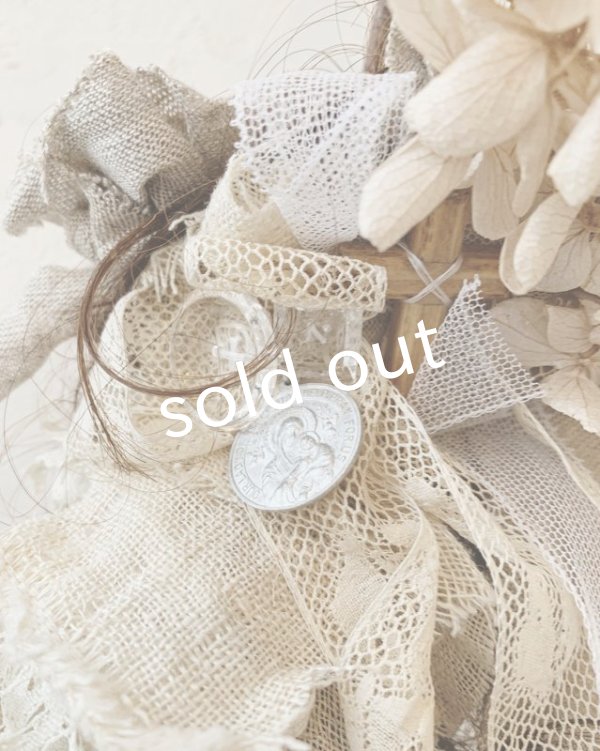 画像5: pollenbienco／アンティークレースとプリザーブドのウィッグバレッタ・B (5)