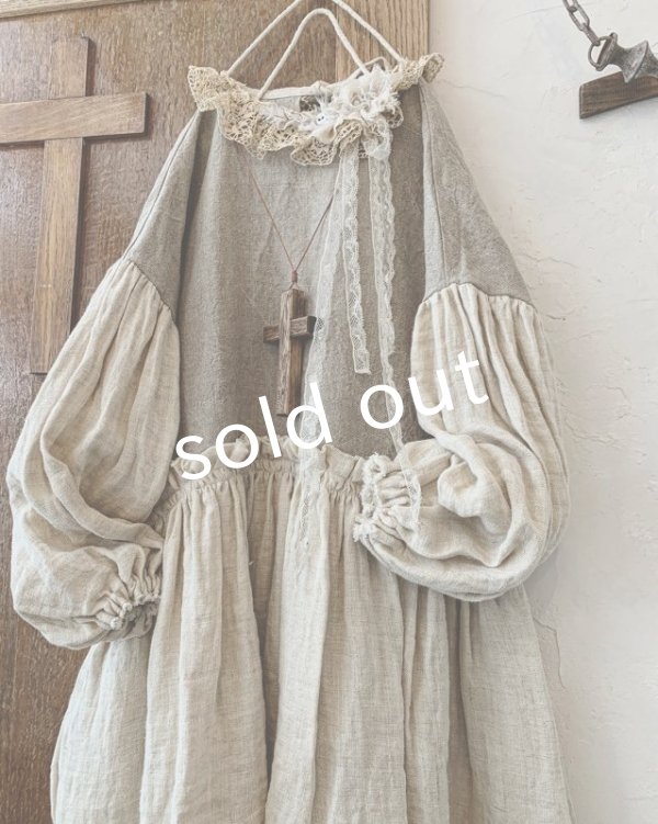 画像2: pollenbienco／ブルターニュの少女のレースティペットドレス (2)